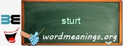WordMeaning blackboard for sturt